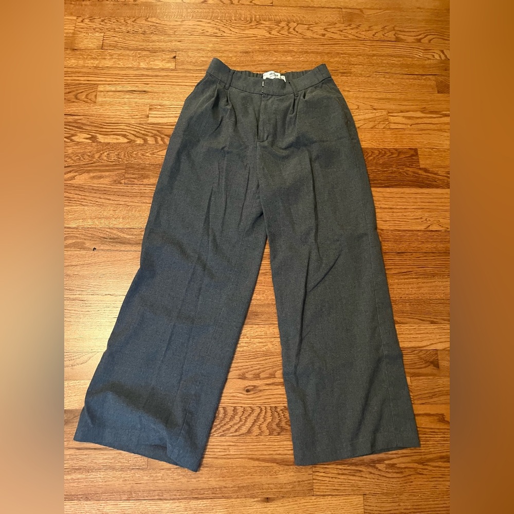 Hollister Gray Livvy Wide Leg Pants